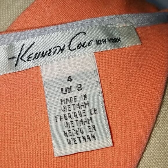 Dress Kenneth Cole New York Sleeveless Zip Up Back Salmon Women's WOMAN'S 4 - Picture 7 of 9